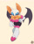 Size: 1543x2000 | Tagged: safe, artist:dkajda, rouge the bat, bat, bending over, female, hand on hip, lidded eyes, simple background, solo, tongue out