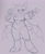 Size: 1021x1236 | Tagged: safe, artist:keratinh, rouge the bat, bat, 2025, chaos emerald, claws, female, fishnets, grey background, holding something, leg fluff, lidded eyes, line art, looking at viewer, monochrome, one fang, simple background, sketch, smile, solo, sparkles, standing