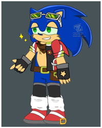 Size: 1208x1518 | Tagged: safe, artist:malekthecat7, sonic the hedgehog, redesign