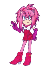 Size: 1024x1486 | Tagged: safe, artist:dawnhedgehog555, sonia the hedgehog, hedgehog, 2016, arm sleeves, arm warmers, belt, boots, clothes, eye clipping through hair, eyelashes, female, gloves, looking at viewer, redesign, shirt, simple background, skirt, smile, solo, transparent background