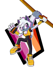 Size: 1280x1707 | Tagged: safe, artist:spiritgenie, tangle the lemur, lemur, 2024, female, holding something, lesbian, lesbian pride, lesbian tangle, looking at viewer, outline, pride, pride flag, simple background, smile, solo, tail hand, tail hold, transparent background, waving