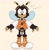 Size: 1584x1619 | Tagged: safe, artist:charmsterz, charmy bee, bee, 2026, aged up, boots, bottomless, clothes, english text, eyewear on head, fingerless gloves, gloves, goggles, goggles on head, jacket, looking at viewer, male, redesign, simple background, smile, smiling at viewer, solo, standing, t-pose, teenager, text, varsity jacket, wings