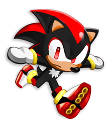 Size: 889x1006 | Tagged: safe, artist:time-and-displace, editor:time-and-displace, shadow the hedgehog, hedgehog, 2021, arms out, chest fluff, cookie run, cute, edit, frown, looking at viewer, male, running, shadowbetes, simple background, solo, style emulation, transparent background, treads