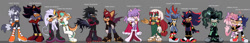 Size: 2048x352 | Tagged: safe, artist:emthimofnight, oc, oc:andromeda the hedgehog, oc:calico the wolf, oc:camellia the cat, oc:jade the echidna, oc:jasper the bat, oc:mirage the chameleon, oc:polarity the hedgehog, oc:pumpkin the crocodile, oc:rocket the rooster, oc:snap the sheep, oc:stellar the hedgehog, oc:thistle the hedgehog, oc:void the hedgehog, bat, cat, crocodile, echidna, hedgehog, sheep, wolf, 2025, adopted fankid, alternate universe, camellia x stellar, chameleon, character name, chicken, english text, fankid, female, grey background, group, heart, height chart, hugging, lesbian, magical gay spawn, magical lesbian spawn, male, nonbinary, parent:amy, parent:blaze, parent:espio, parent:jet, parent:knuckles, parent:lanolin, parent:rouge, parent:shadow, parent:silver, parent:sonic, parent:surge, parent:tangle, parent:vanilla, parent:vector, parent:whisper, parents:blazamy, parents:knuxouge, parents:silvio, parents:sonadow, parents:surgolin, parents:vectilla, parents:whispangle, rooster, shipping, simple background, text, wall of tags