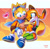 Size: 2000x1960 | Tagged: safe, artist:faniika, marine the raccoon, ray the flying squirrel, flying squirrel, raccoon, squirrel, 2026, abstract background, arm around shoulders, artist name, blushing, duo, english text, female, heart, lidded eyes, looking at each other, male, marine x ray, one eye closed, outline, shipping, sitting, smile, smiling at each other, straight