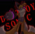 Size: 2048x1998 | Tagged: safe, artist:poxyloxyl, miles "tails" prower, 2023, arm buster, black background, cyborg, cyborg tails, dark bags under eyes, frown, lidded eyes, outline, red outline, simple background, solo, sonic lost world, standing, text, weapon