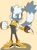 Size: 2480x3308 | Tagged: safe, artist:somebodystolemybread, tangle the lemur, 2026, clenched fist, cream background, looking at viewer, orange outline, outline, signature, simple background, smile, smiling at viewer, solo, standing