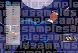 Size: 1200x812 | Tagged: safe, artist:aoshibazakura95, shadow the hedgehog, series:sonic fan calendar 2025, 2024, blanket, lidded eyes, lying down, moon, nighttime, obtrusive watermark, phone, solo, space colony ark, watermark, window