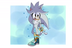 Size: 2048x1365 | Tagged: safe, artist:sonic3_da, silver the hedgehog, 2022, cute, looking at viewer, signature, silvabetes, smile, solo, sparkles, standing