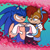 Size: 2000x2000 | Tagged: safe, artist:frenzyferret, sally acorn, sonic the hedgehog, chipmunk, hedgehog, 2026, duo, female, grin, heart, heart hands, male, ponytail, sally x sonic, shipping, smile, straight, valentine's day