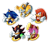 Size: 1280x1102 | Tagged: safe, artist:sonicolas, amy rose, knuckles the echidna, miles "tails" prower, shadow the hedgehog, sonic the hedgehog, echidna, fox, hedgehog, 2015, chaos emerald, clenched fists, dress, female, frown, grey outline, group, hammer, holding something, looking at viewer, male, outline, piko piko hammer, pointing, ring, simple background, smile, transparent background, wrench