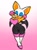 Size: 3004x4096 | Tagged: safe, artist:roboticsteve, rouge the bat, arms behind head, female, front view, gradient background, head tilt, looking at viewer, posing, smile, smiling at viewer, solo