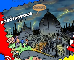 Size: 1782x1449 | Tagged: safe, artist:quaverdraws, antoine d'coolette, bunnie rabbot, rotor walrus, sally acorn, sonic the hedgehog, chipmunk, coyote, hedgehog, rabbit, walrus, 2025, comforting, comic, dialogue, english text, female, group, male, ring, robotropolis, sally's vest and boots, sonic generations, speech bubble