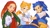 Size: 2048x1152 | Tagged: safe, artist:mossan315, knuckles the echidna, miles "tails" prower, sonic the hedgehog, human, 2022, grin, humanized, looking at viewer, male, mouth open, simple background, smile, team sonic, trio, v sign, white background