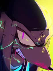 Size: 740x1000 | Tagged: safe, artist:umerouge, knuckles the echidna, 2025, clenched teeth, looking at viewer, solo