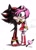 Size: 2441x3414 | Tagged: safe, artist:rachlovedraw, amy rose, shadow the hedgehog, hedgehog, 2008, age difference, amy x shadow, arrow (weapon), arrow through heart, blushing, duo, female, heart, hugging, lidded eyes, male, shipping, standing, straight, traditional media