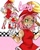 Size: 1080x1350 | Tagged: safe, artist:naylissah, amy rose, hedgehog, human, 2023, character name, dress, eyelashes, hammer, heart, holding something, looking at viewer, piko piko hammer, reference inset, smile, solo, species swap, text, v sign, vitiligo