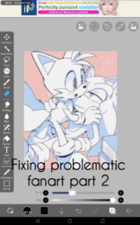 Size: 720x1152 | Tagged: safe, miles "tails" prower, sonic the hedgehog, duo, edit, ibis paint, shipping denied, webm