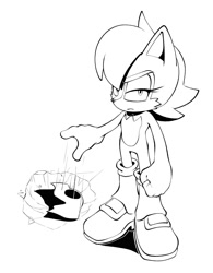 Size: 1090x1400 | Tagged: safe, artist:thenovika, sally acorn, chipmunk, 2026, female, looking at viewer, solo, throwing, vest