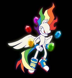 Size: 925x1000 | Tagged: safe, artist:partyponypower, mobianified, my little pony, rainbow dash, super form