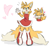Size: 1080x992 | Tagged: safe, artist:dapuffster, amy rose, miles "tails" prower, fox, alternate universe, blushing, female, heart, role swap, simple background, smile, solo, standing, waving, white background