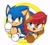 Size: 1958x1780 | Tagged: safe, artist:syrcaii, sally acorn, sonic the hedgehog, chipmunk, hedgehog, 2023, alternate version, blushing, chibi, duo, female, male, ring, sally x sonic, sally's vest and boots, shipping, smile, straight