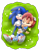 Size: 2700x3354 | Tagged: safe, artist:donkeyinthemiddle, sally acorn, sonic the hedgehog, chipmunk, hedgehog, 2013, butterfly, daytime, duo, duo focus, female, flower, grass, grass field, hand on another's head, literal animal, looking at them, lying down, male, quartet, sally x sonic, sally's ringblader outfit, shipping, sleeping, straight