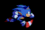 Size: 2000x1375 | Tagged: safe, artist:shira hedgie, sonic the hedgehog, 2015, absurd res, animated, black background, clenched fists, gif, infinite loop, looking ahead, looking offscreen, running, side view, simple background, smile, solo