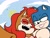 Size: 2048x1536 | Tagged: safe, artist:butterrrmoth, sally acorn, sonic the hedgehog, chipmunk, hedgehog, 2023, archie sonic the hedgehog, blushing, daytime, duo, female, male, sally x sonic, shipping, straight, tears, tears of happiness, tongue out