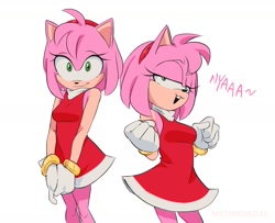 Size: 1569x1275 | Tagged: safe, artist:mythiighostii, amy rose, female, white background