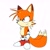 Size: 2048x2048 | Tagged: safe, artist:speedster_art, miles "tails" prower, fox, 2026, brown tipped ears, fur markings, looking offscreen, male, redesign, signature, simple background, solo, solo male, standing, watermark, white background