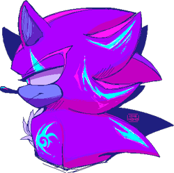 Size: 391x389 | Tagged: safe, artist:izmeuseless, shadow the hedgehog, hedgehog, 2018, bust, eyestrain, fur markings, limited palette, male, shadow's logo, side view, signature, simple background, solo, solo male, transparent background