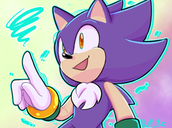 Size: 1218x902 | Tagged: safe, artist:ketlike, oc, oc:viore the hedgehog, hedgehog, 2025, chest fluff, fankid, looking up, magical gay spawn, male, mouth open, oc only, outline, parent:shadow, parent:sonic, parents:sonadow, signature, smile, solo