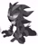 Size: 1192x1432 | Tagged: safe, artist:shadzzz_11, shadow the hedgehog, 2024, arm fluff, blushing, frown, gloves off, greyscale, hand on ground, kneeling, looking offscreen, monochrome, one fang, simple background, solo, sweatdrop, wagging tail, white background