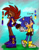 Size: 1200x1520 | Tagged: safe, artist:galacticghoste, oc, oc:alec acorn, oc:sienna the hedgehog, chipmunk, hedgehog, 2024, alternate universe, au:youthlegacy, brother and sister, character name, daytime, duo, english text, fankid, female, fistbump, grass, looking at each other, male, parent:sally, parent:sonally, parent:sonic, reference sheet, sally x sonic, shipping, siblings, standing, straight, top surgery scars, trans male, transgender, watermark