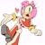 Size: 2492x2479 | Tagged: safe, artist:kosherea, amy rose, blushing, heart, simple background, smile, solo, white background