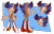 Size: 5149x3335 | Tagged: safe, artist:k1ttyp0w3r, oc, oc:silas the chipmunk, chipmunk, 2024, angry, blue background, fankid, flat colors, looking back, looking offscreen, male, parent:sally, parent:sonic, parents:sonally, pose, reference sheet, simple background, smile, solo, standing