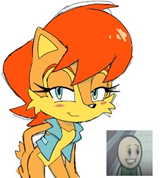 Size: 750x814 | Tagged: safe, artist:iwantbreakfast, sally acorn, chipmunk, 2026, female, looking at viewer, pose, sally's vest and boots, solo, standing