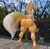 Size: 1100x1080 | Tagged: suggestive, artist:kabalmystic, artist:katfox, oc, oc:sunny the fox, fox, 2025, 3d, barefoot, bootyfull oc, butt, daytime, featureless crotch, femboy, green eyes, looking back, male, not tails, oc only, outdoors, smile, solo, solo male, standing, tail aside, tree, two tails