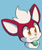 Size: 540x645 | Tagged: safe, artist:motobugg, chip, 2021, blue background, chipabetes, cute, head only, headshot, looking offscreen, male, simple background, smile, solo, tan nose