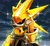 Size: 1600x1456 | Tagged: safe, artist:kad_productionz, metal sonic, neo metal sonic, 2026, abstract background, black sclera, clouds, glowing eyes, lightning, looking at viewer, robot, sky background, solo, sparkles, super form, super metal sonic, super neo metal sonic