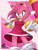 Size: 1506x2000 | Tagged: safe, artist:skyversa, amy rose, looking at viewer, outline, piko piko hammer, reaching out, reaching towards the viewer, solo, standing