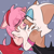 Size: 1080x1080 | Tagged: safe, artist:math9909, amy rose, rouge the bat, bat, hedgehog, 2026, age difference, amy x rouge, blushing, duo, female, french kiss, grey background, heart, holding each other, kiss, lesbian, shipping, signature, simple background, sloppy kissing, tongue out