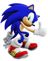 Size: 1280x1627 | Tagged: safe, artist:modernlixes, sonic the hedgehog, sonic adventure, 2022, 3d, simple background, smile, solo, standing, thumbs up, transparent background