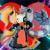 Size: 2040x2048 | Tagged: safe, artist:danthedj12, tangle the lemur, whisper the wolf, 2026, 3d, censored, duo, female, heart, holding each other, idw sonic the hedgehog, kiss, lesbian, shipping, standing, tangle x whisper, unnecessary censor