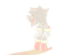 Size: 517x481 | Tagged: safe, artist:irregular2012, shadow the hedgehog, 2012, from behind, looking offscreen, simple background, solo, standing, white background