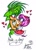 Size: 391x549 | Tagged: safe, artist:jayfoxfire, amy rose, sonic underground, 2003, amy x manic, blushing, dic, duo, frown, heart, holding something, looking at each other, manic the hedgehog, shipping, signature, simple background, straight, white background