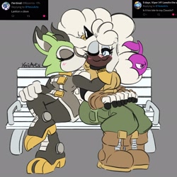 Size: 2048x2048 | Tagged: safe, artist:yesioarts, clove the pronghorn, lanolin the sheep