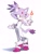 Size: 1100x1450 | Tagged: safe, artist:weon1119, blaze the cat, cat, 2017, female, fire, flame, looking offscreen, missing accessory, simple background, solo, standing, white background