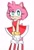 Size: 1200x1750 | Tagged: safe, artist:vixendaize, amy rose, hedgehog, 2026, amybetes, blushing, cute, eye clipping through hair, female, hands together, looking at viewer, simple background, smile, solo, standing, white background